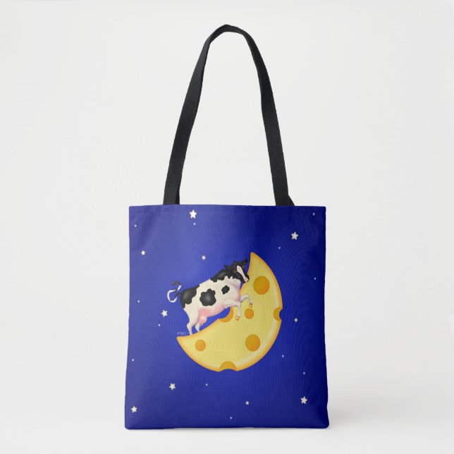 And the Cow Jumped Over the Cheese Moon Tote Bag (Front)