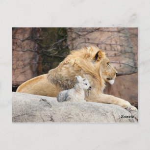 And The Lion Shall Lie Down With The Lamb Postcard