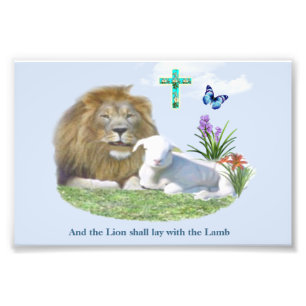 And the Lion shall lie with the Lamb Photo Print