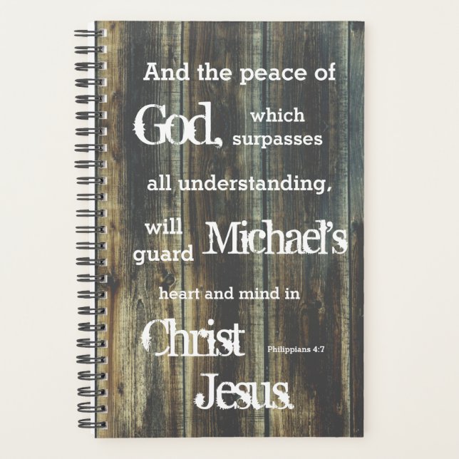 And The Peace of God Scripture Christian Planner (Front)