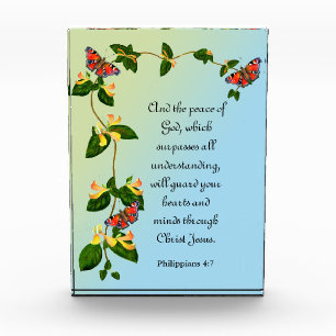 And the peace of God which surpasses Bible verse Photo Block