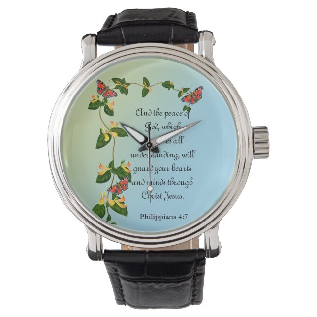 And the peace of God which surpasses Bible verse Watch (Front)