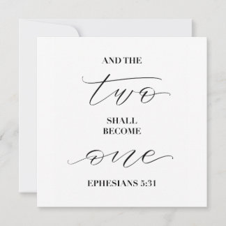 and the two shall become one