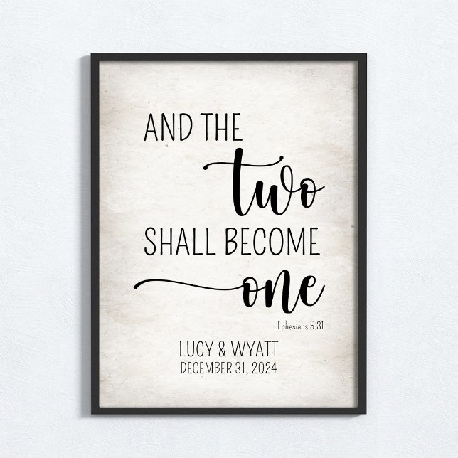 And the two shall become one Personalized Wall Art (Creator Uploaded)