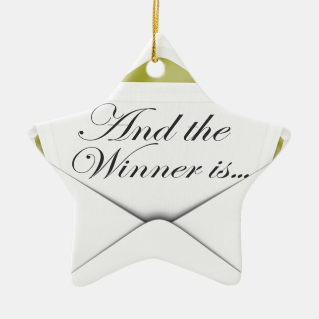 And the winner is envelope ceramic ornament (Front)