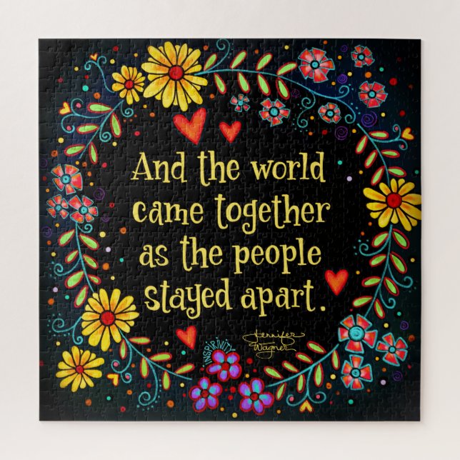 And the World Came Together Inspirivity Jigsaw Puzzle (Vertical)