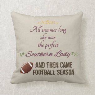 ...And Then Came Football Season Throw Pillow
