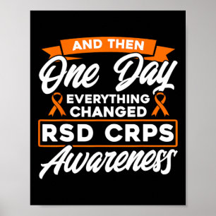 And Then One Day Everything Changed Rsd Crps Aware Poster