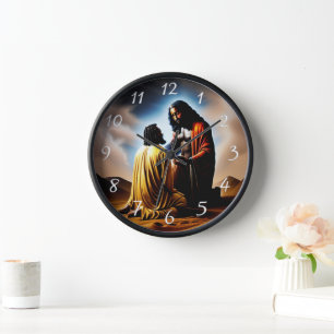 And Then There Was Man Christian Wall Clock