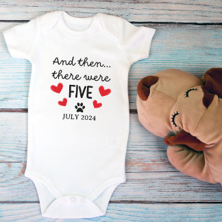 And Then There Were Five Cute Baby Bodysuit