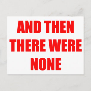 And Then There Were None Postcard