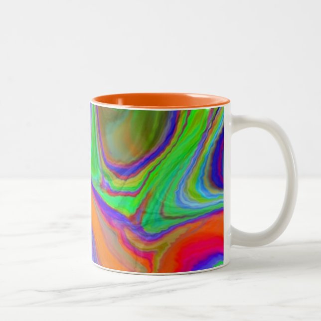 "and then time wrinkled" coffee mug~! Two-Tone coffee mug (Right)