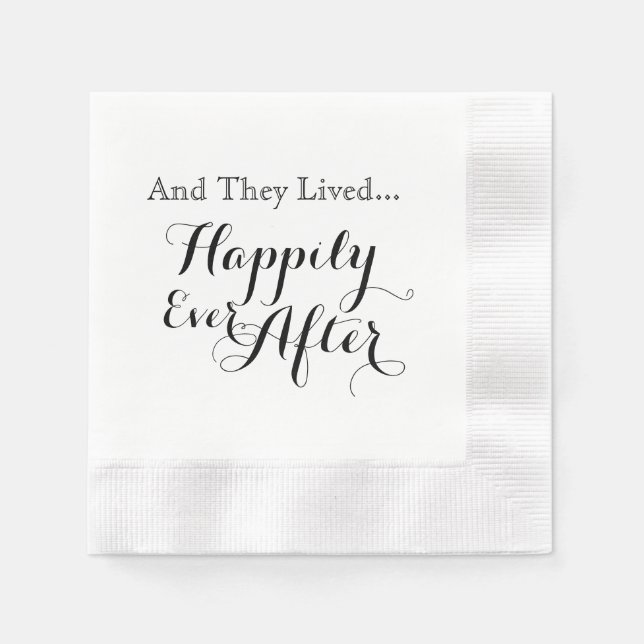 And They Lived Happily Ever After Napkins (Front)
