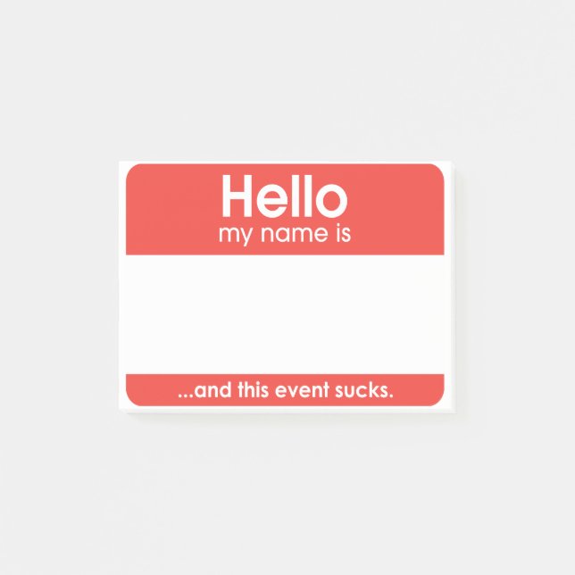 … and this event sucks. | post-it (Devant)