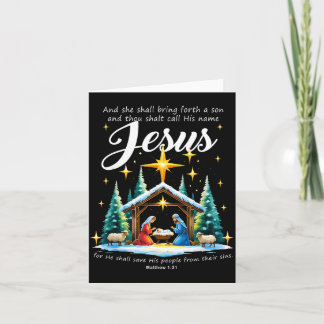 And Thou Shalt Call His Name Jesus Nativity Christ Card
