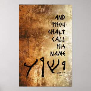 ... and thou shalt call His Name 'Yeshua' Poster