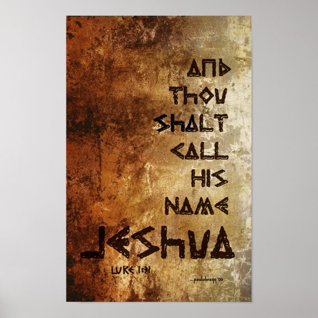 And Thou Shalt Call ... Jeshua (Scripture: Luke 1: Poster (Front)