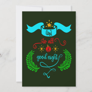 And To All A Good Night Christmas, Typography, ZSG Holiday Card