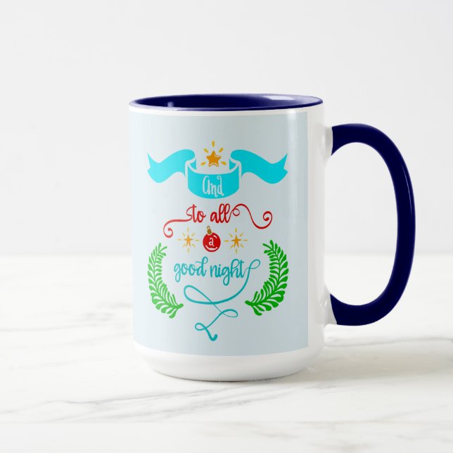 And To All A Good Night Christmas, Typography, ZSG Mug (Right)