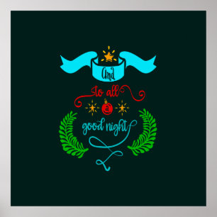 And To All A Good Night Christmas, Typography, ZSG Poster