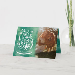AND TO ALL A GOOD NIGHT HOLIDAY CARD