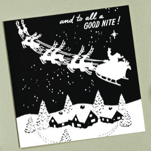 And to All a Good Night Vintage Christmas Santa  Self-inking Stamp