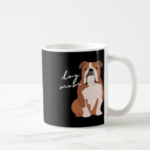 And White English Bulldog Dog Mom Woman  Coffee Mug