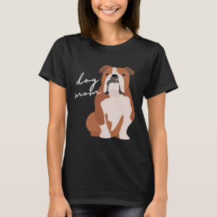 And White English Bulldog Dog Mom Woman T-Shirt