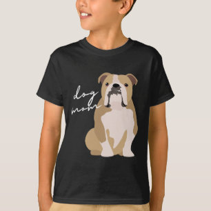 And White English Bulldog Dog Mom Woman T-Shirt