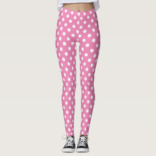  and White Polka Dot Pattern Leggings