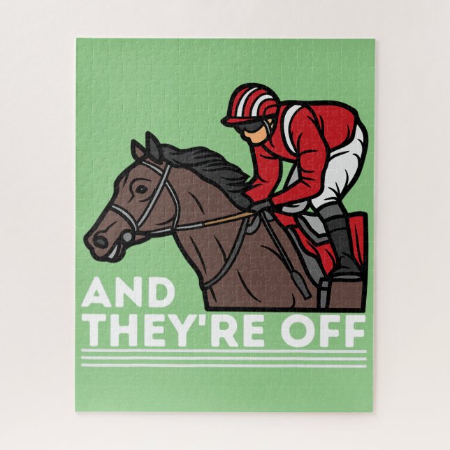and yre off horse racing  horses race event day  jigsaw puzzle (Vertical)