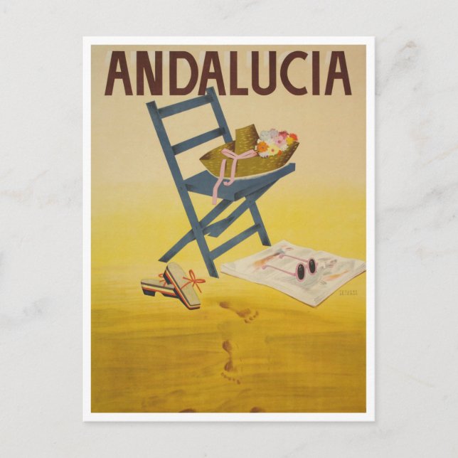 Andalousie, Espagne Carte postale Vintage voyage (Devant)