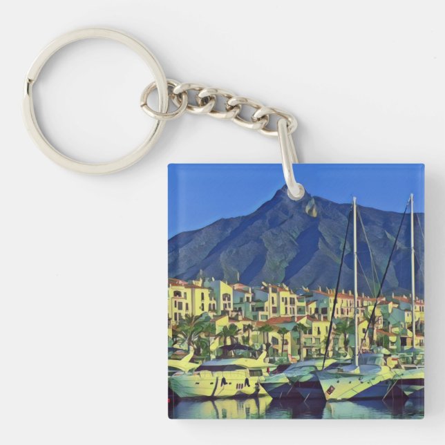 Andalusia - MARBELLA - panorama Keychain (Front)