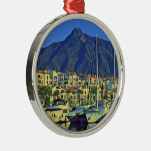 Andalusia - MARBELLA - panorama Metal Ornament