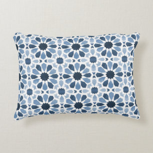 Andalusian Echoes: Boho Moroccan Geometry Accent Pillow