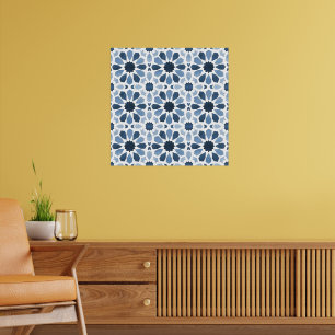 Andalusian Echoes: Boho Moroccan Geometry Poster