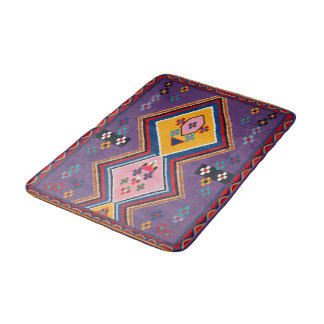 Andalusian Heritage Geometric Fine Art Bath Mat