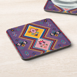Andalusian Heritage Geometric Fine Art Coaster