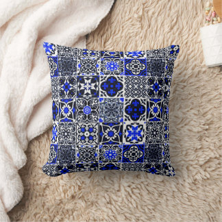 Andalusian Moroccan Zellige Style Throw Pillow