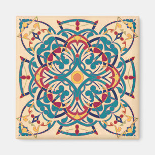Andalusian mosaic minimal Magnet