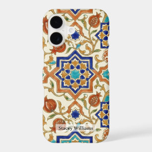 Andalusian Pomegranate Blue Star Tile 