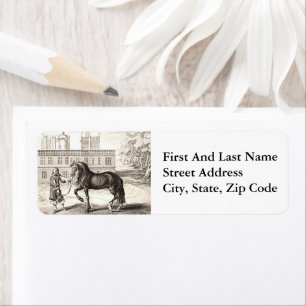 Andalusian PRE Horse – Vintage Spanish Engraving