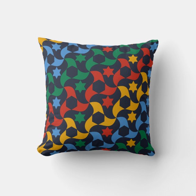 Andalusian Tiles 12 (Alhambra Palace, Granada) Throw Pillow (Front)