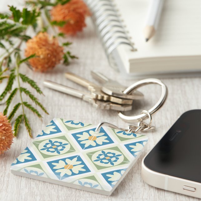 Andalusian Tiles 13 Keychain (Front Right)