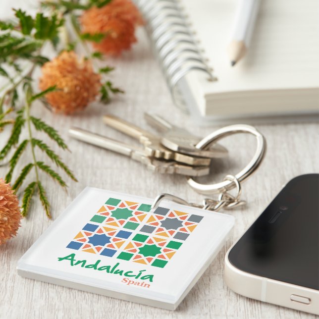 Andalusian Tiles 4 Keychain (Front Right)