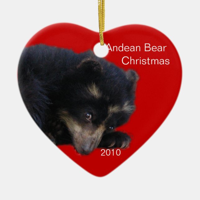 Andean Bear Christmas! Ceramic Ornament (Front)