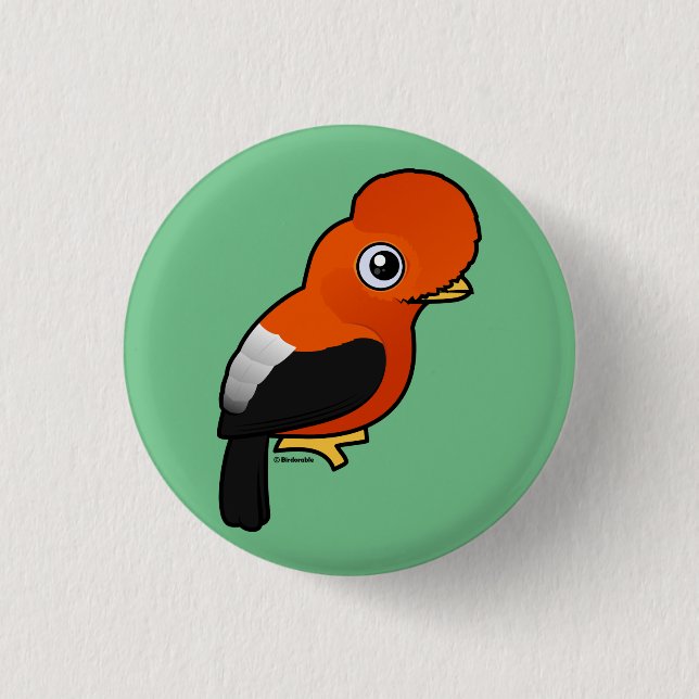 Andean Cock-of-the-rock 1 Inch Round Button (Front)