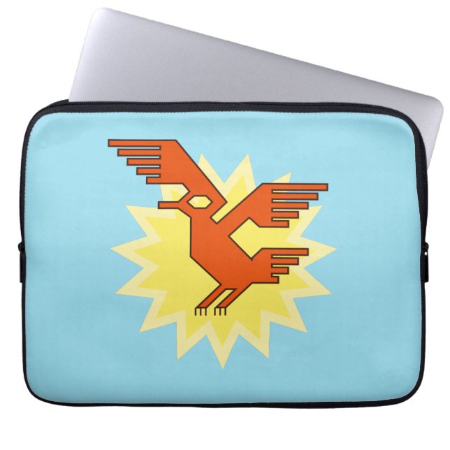 Andean Condor Bird Modern Geometric Art Laptop Sleeve (Front)