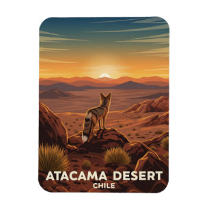 Andean Fox in Atacama Desert Chile Magnet