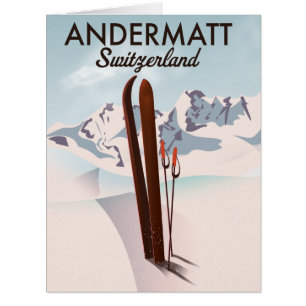Andermatt Suisse affiche voyage.